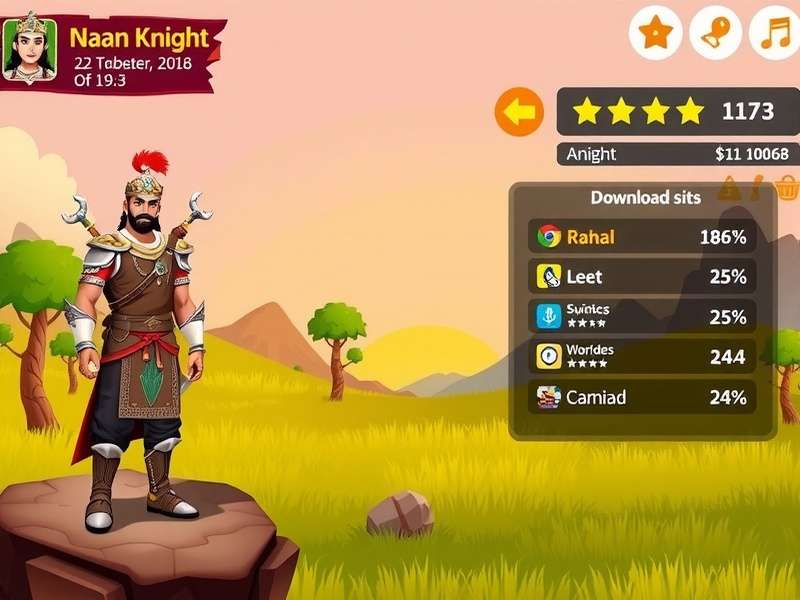 Naan Knight gameplay screenshot showing character in Indian landscape